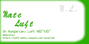 mate luft business card